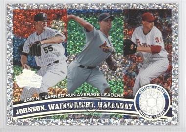 2011 Topps - [Base] - Platinum Diamond Anniversary #82 - League Leaders - Josh Johnson, Adam Wainwright, Roy Halladay