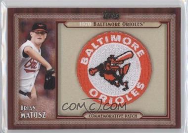 2011 Topps - Blaster Box Throwback Manufactured Patch Series 1 #TLMP-BMA - Brian Matusz