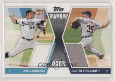 2011 Topps - Diamond Duos Series 2 - Dual Memorabilia #DDR-14 - Josh Johnson, Justin Verlander /50