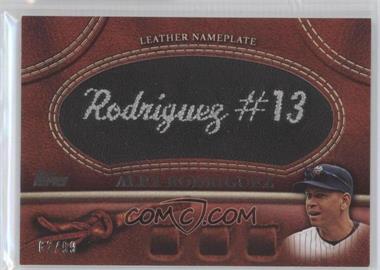 2011 Topps - Manufactured Glove Leather Nameplate - Black #MGL-ARO - Alex Rodriguez /99