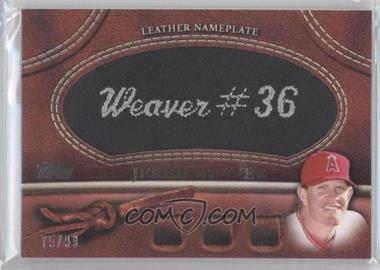 2011 Topps - Manufactured Glove Leather Nameplate - Black #MGL-JWE - Jered Weaver /99