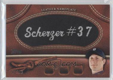 2011 Topps - Manufactured Glove Leather Nameplate - Black #MGL-MS.3 - Max Scherzer /99