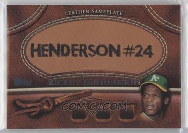 2011 Topps - Manufactured Glove Leather Nameplate #MGL-RHE.1 - Rickey Henderson (Athletics)