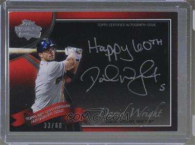 2011 Topps - Multi-Product Insert 60th Anniversary Autographs #60A-DWR - David Wright /60 [Noted]