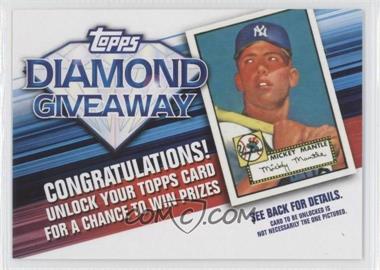 2011 Topps - Redemptions Diamond Giveaway Code Cards #TDG-1 - Mickey Mantle