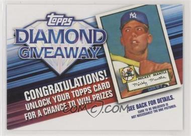 2011 Topps - Redemptions Diamond Giveaway Code Cards #TDG-1 - Mickey Mantle