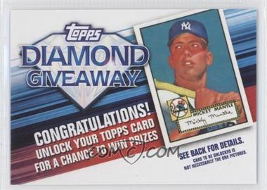 2011 Topps - Redemptions Diamond Giveaway Code Cards #TDG-1 - Mickey Mantle
