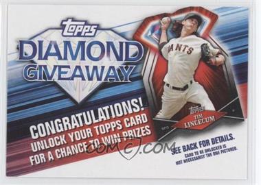 2011 Topps - Redemptions Diamond Giveaway Code Cards #TDG-10 - Tim Lincecum