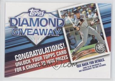 2011 Topps - Redemptions Diamond Giveaway Code Cards #TDG-16 - Buster Posey