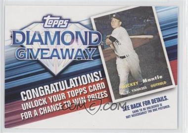 2011 Topps - Redemptions Diamond Giveaway Code Cards #TDG-21 - Mickey Mantle