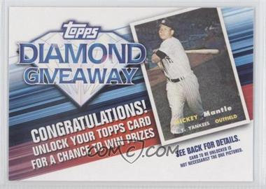 2011 Topps - Redemptions Diamond Giveaway Code Cards #TDG-21 - Mickey Mantle