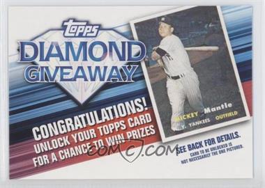 2011 Topps - Redemptions Diamond Giveaway Code Cards #TDG-21 - Mickey Mantle