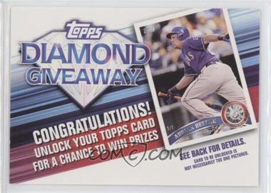2011 Topps - Redemptions Diamond Giveaway Code Cards #TDG-25 - Adrian Beltre