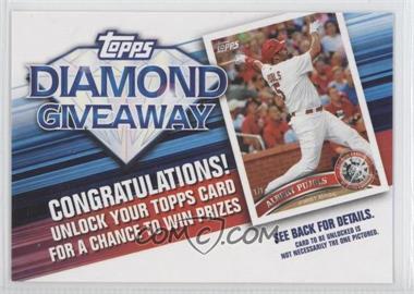 2011 Topps - Redemptions Diamond Giveaway Code Cards #TDG-4 - Albert Pujols