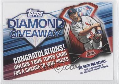 2011 Topps - Redemptions Diamond Giveaway Code Cards #TDG-8 - Albert Pujols