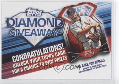 2011 Topps - Redemptions Diamond Giveaway Code Cards #TDG-8 - Albert Pujols