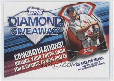 2011 Topps - Redemptions Diamond Giveaway Code Cards #TDG-8 - Albert Pujols