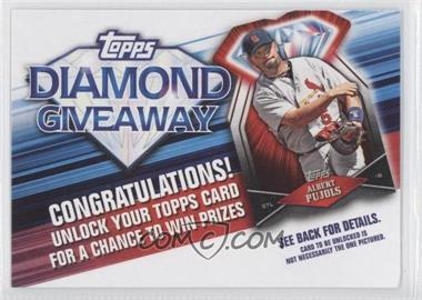 2011 Topps - Redemptions Diamond Giveaway Code Cards #TDG-8 - Albert Pujols