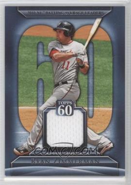 2011 Topps - Topps 60 Relics Series 2 #T60R-RZ - Ryan Zimmerman