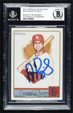 2011 Topps Allen & Ginter's - [Base] #100 - Albert Pujols [BAS BGS Authentic]