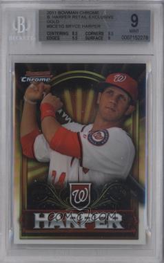 2011 Topps Bowman Chrome Exclusive - [Base] - Topps Value Box Gold #BCE1 - Bryce Harper [BGS 9 MINT]