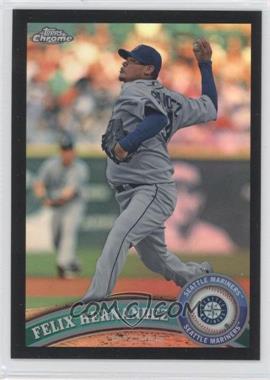 2011 Topps Chrome - [Base] - Black Refractor #105 - Felix Hernandez /100