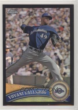 2011 Topps Chrome - [Base] - Black Refractor #61 - Yovani Gallardo /100