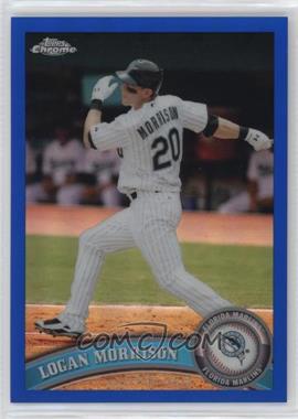 2011 Topps Chrome - [Base] - Blue Refractor #163 - Logan Morrison /99