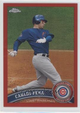 2011 Topps Chrome - [Base] - Red Refractor #112 - Carlos Pena /25