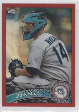 2011 Topps Chrome - [Base] - Red Refractor #142 - John Buck /25