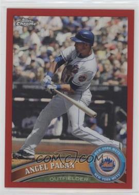 2011 Topps Chrome - [Base] - Red Refractor #157 - Angel Pagan /25