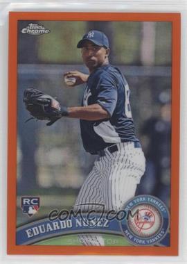 2011 Topps Chrome - [Base] - Retail Orange Refractor #198 - Eduardo Nunez [EX to NM]