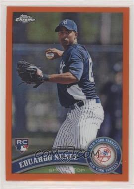 2011 Topps Chrome - [Base] - Retail Orange Refractor #198 - Eduardo Nunez [EX to NM]