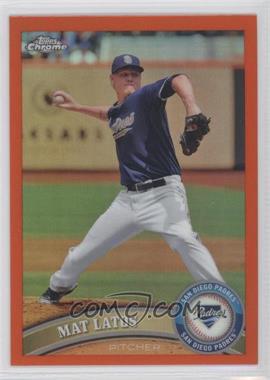 2011 Topps Chrome - [Base] - Retail Orange Refractor #81 - Mat Latos