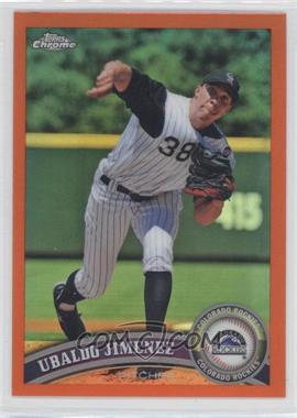 2011 Topps Chrome - [Base] - Retail Orange Refractor #97 - Ubaldo Jimenez