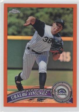 2011 Topps Chrome - [Base] - Retail Orange Refractor #97 - Ubaldo Jimenez