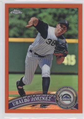 2011 Topps Chrome - [Base] - Retail Orange Refractor #97 - Ubaldo Jimenez