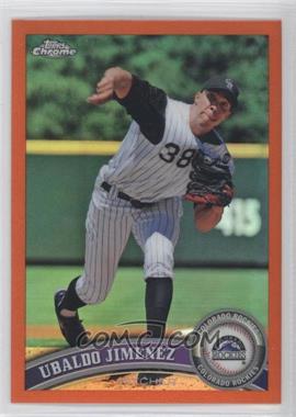 2011 Topps Chrome - [Base] - Retail Orange Refractor #97 - Ubaldo Jimenez