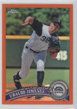 2011 Topps Chrome - [Base] - Retail Orange Refractor #97 - Ubaldo Jimenez