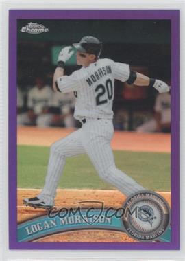 2011 Topps Chrome - [Base] - Retail Purple Refractor #163 - Logan Morrison /499