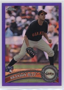 2011 Topps Chrome - [Base] - Retail Purple Refractor #172 - Brandon Belt /499