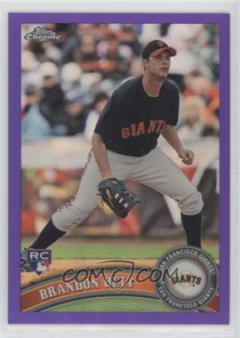 2011 Topps Chrome - [Base] - Retail Purple Refractor #172 - Brandon Belt /499