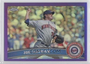 2011 Topps Chrome - [Base] - Retail Purple Refractor #59 - Joe Nathan /499