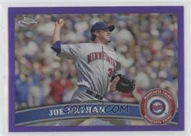 2011 Topps Chrome - [Base] - Retail Purple Refractor #59 - Joe Nathan /499