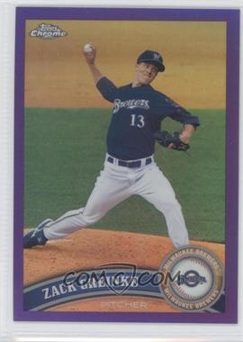 2011 Topps Chrome - [Base] - Retail Purple Refractor #6 - Zack Greinke /499