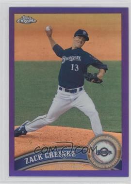 2011 Topps Chrome - [Base] - Retail Purple Refractor #6 - Zack Greinke /499