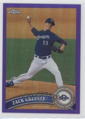 2011 Topps Chrome - [Base] - Retail Purple Refractor #6 - Zack Greinke /499