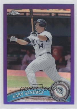 2011 Topps Chrome - [Base] - Retail Purple Refractor #89 - Gaby Sanchez /499