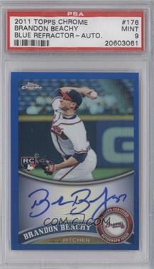 2011 Topps Chrome - [Base] - Rookie Autographs Blue Refractor #176 - Brandon Beachy /199 [PSA 9 MINT]