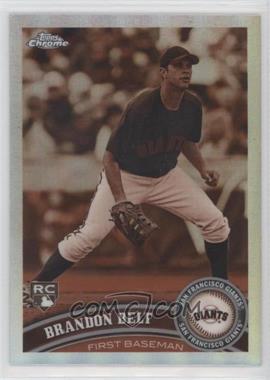 2011 Topps Chrome - [Base] - Sepia Refractor #172 - Brandon Belt /99